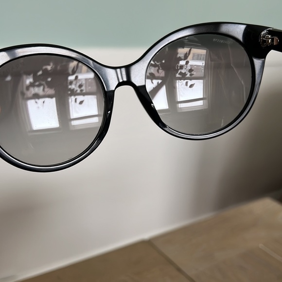 Authentic Prada SPR 230 black silver signature cat eye sunglasses W/box 56/20 - Picture 14 of 17